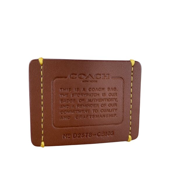 Coach sig city womans large beige striped canvas leather tote bag NWT SKU 9120 - Picture 12 of 16